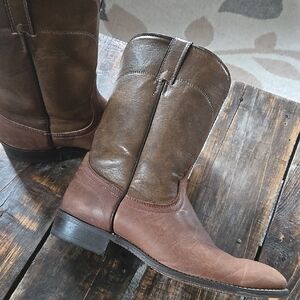 Brown Leather Cowboy Boots